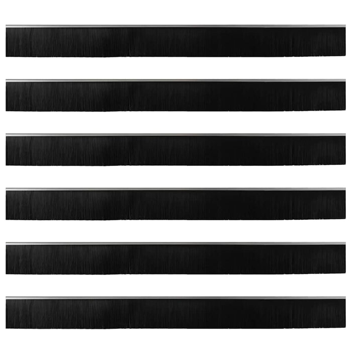 Spazzole per porte a vite 6 pcs Argento 100 cm 42019504