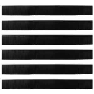 Spazzole per porte a vite 6 pcs Argento 100 cm 42019505