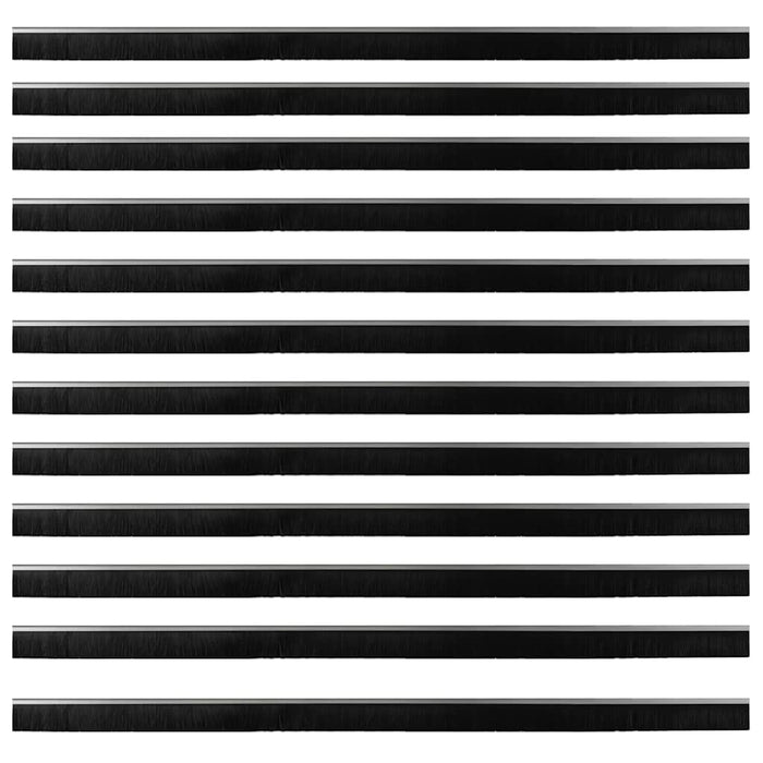 Spazzole per porte a vite 12 pcs Argento 100 cm 42019506