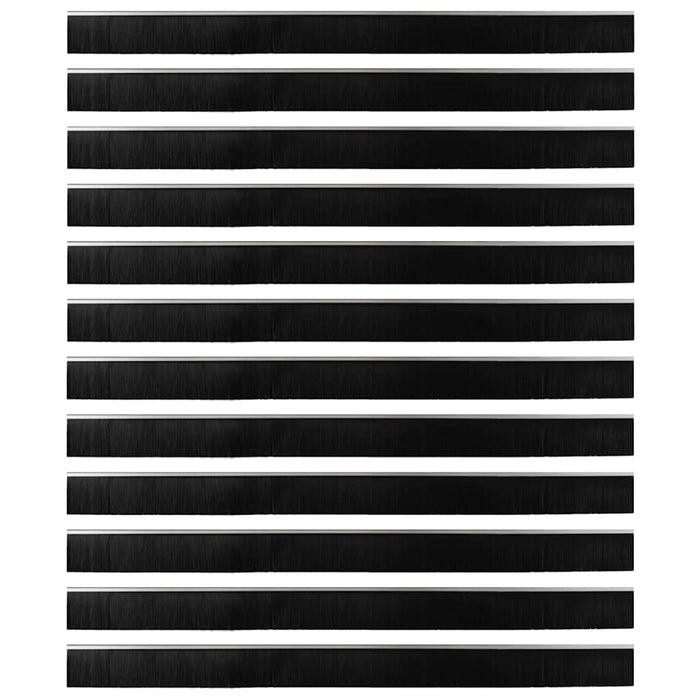 Spazzole per porte a vite 12 pcs Argento 100 cm 42019507
