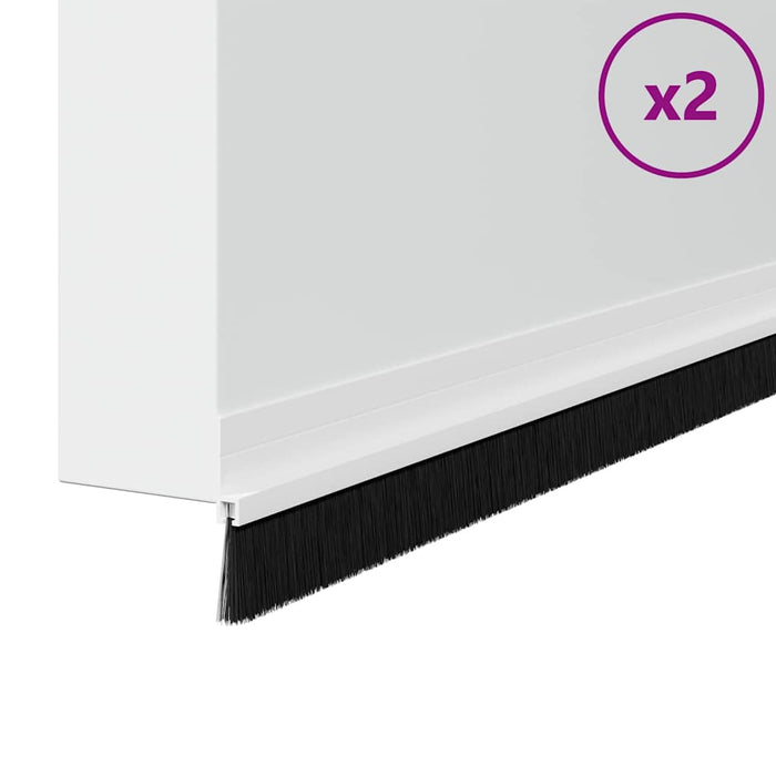 Spazzole per porte autoadesive 2 pcs Bianco 100 cm 42019510