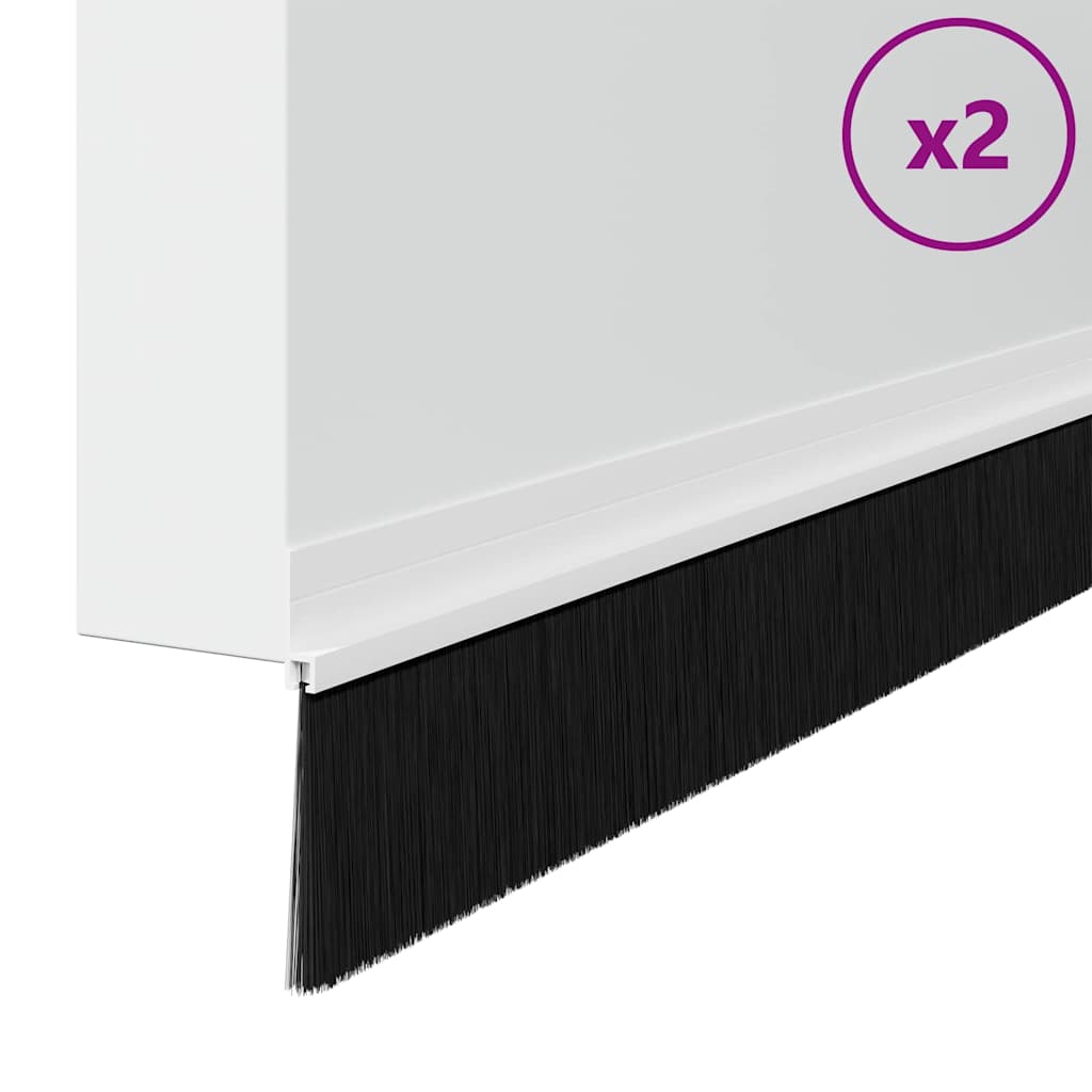 Spazzole per porte autoadesive 2 pcs Bianco 100 cm 42019511