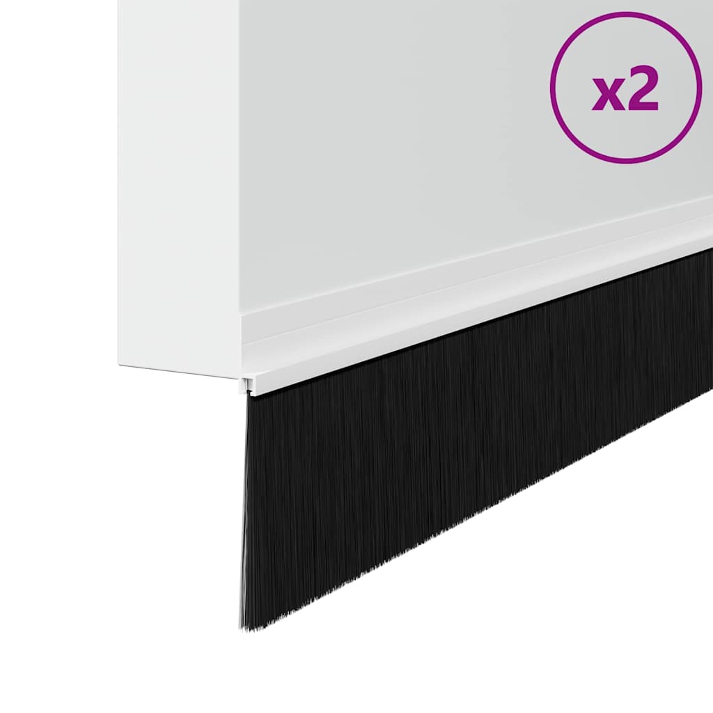 Spazzole per porte autoadesive 2 pcs Bianco 100 cm 42019512