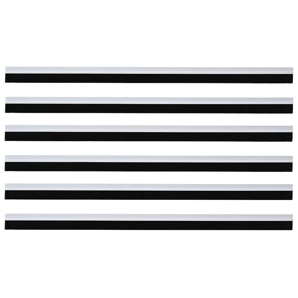 Spazzole per porte autoadesive 6 pcs Bianco 100 cm 42019514