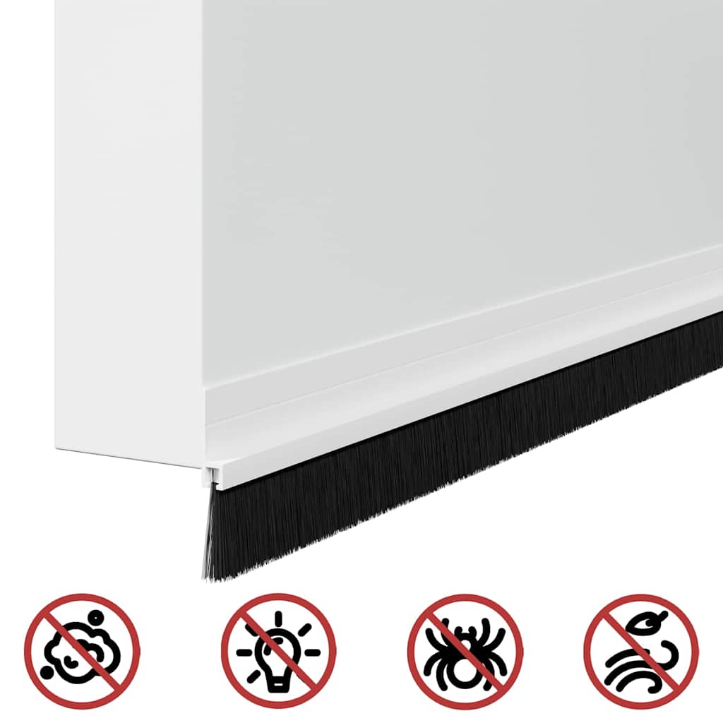 Spazzole per porte autoadesive 6 pcs Bianco 100 cm 42019514