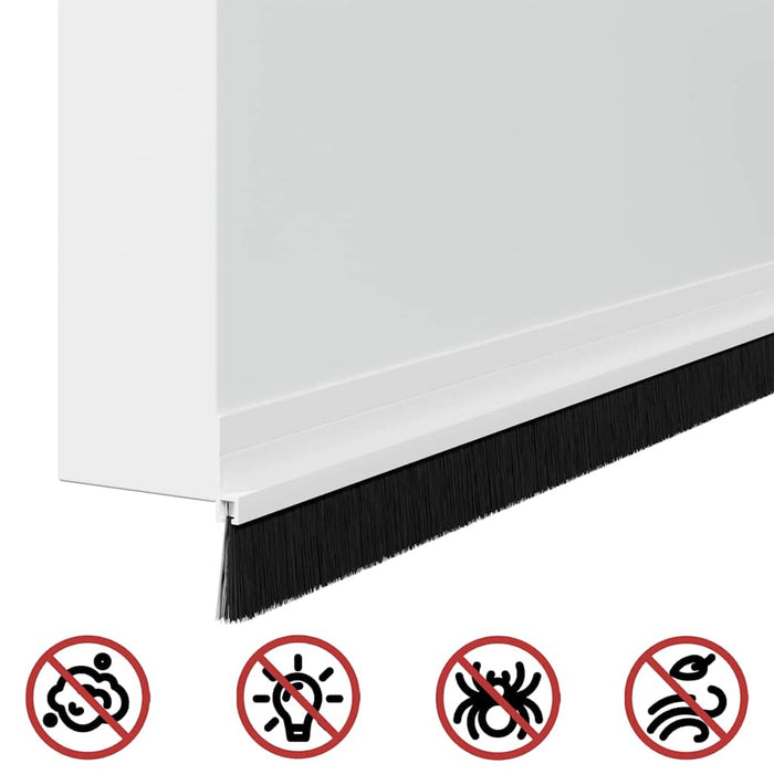 Spazzole per porte autoadesive 6 pcs Bianco 100 cm 42019514