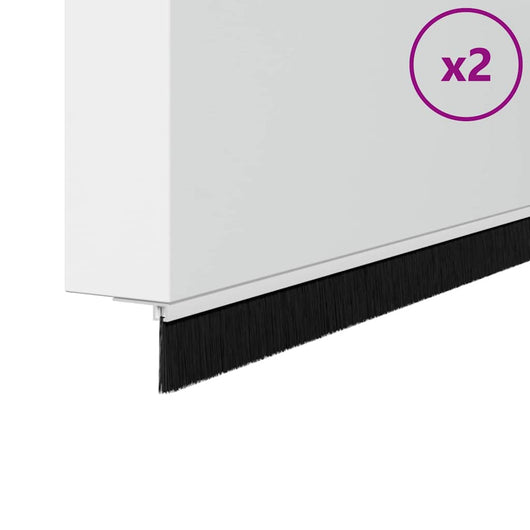 Spazzole per porte autoadesive 2 pcs Bianco 100 cm 42019522