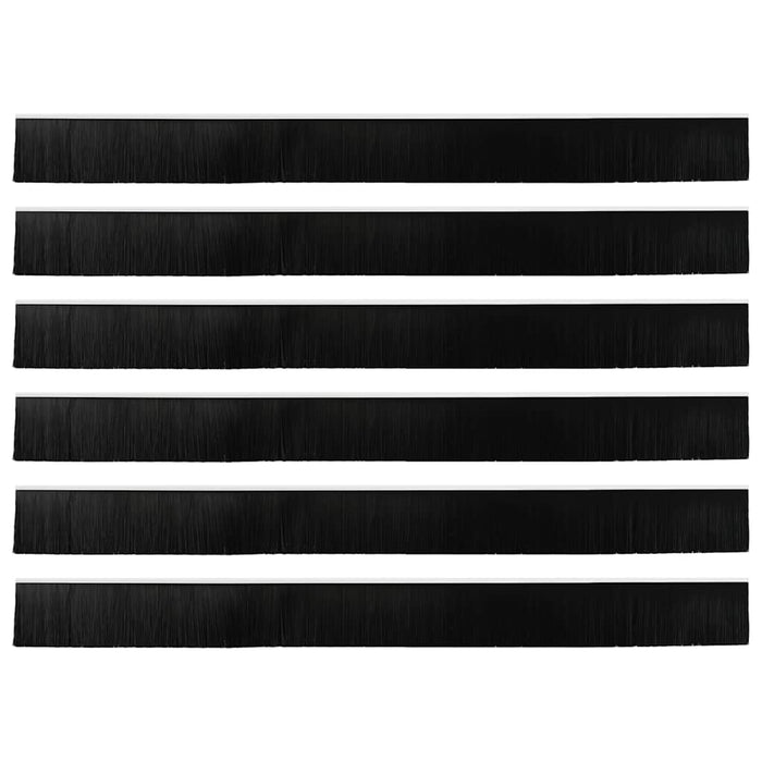Spazzole per porte autoadesive 6 pcs Bianco 100 cm 42019528