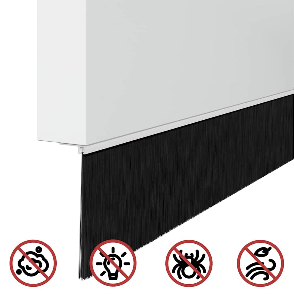 Spazzole per porte autoadesive 6 pcs Bianco 100 cm 42019529