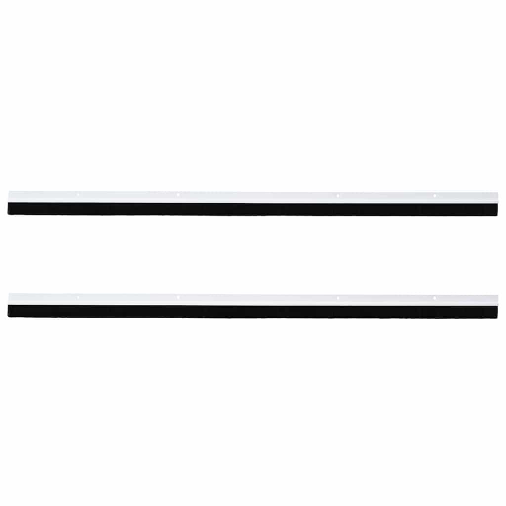 Spazzole per porte a vite 2 pcs Bianco 100 cm Lega di alluminio 42019534