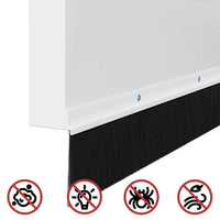 Spazzole per porte a vite 2 pcs Bianco 100 cm Lega di alluminio 42019536