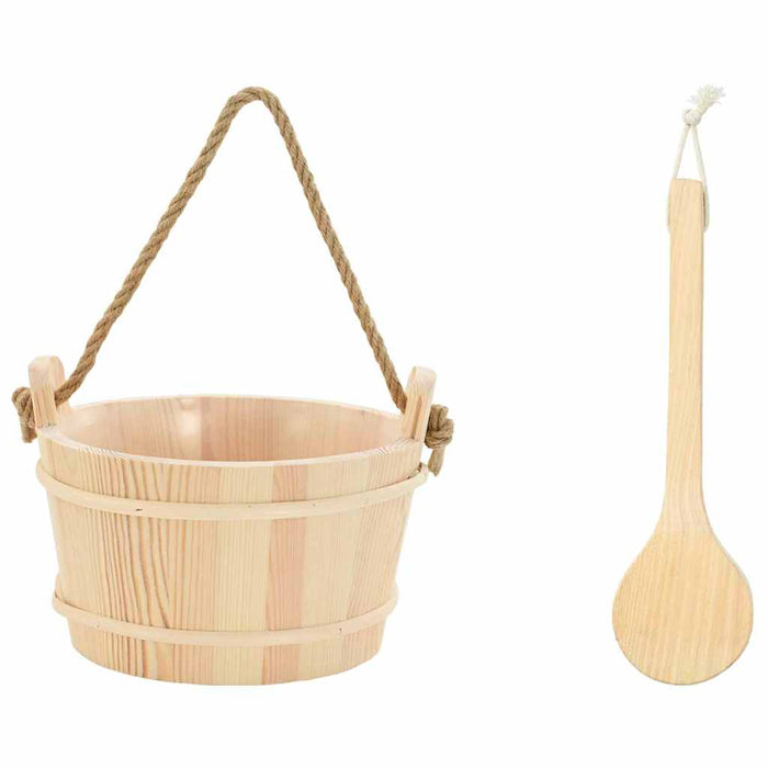 Secchio per Sauna 2 pcs Marrone 42023675