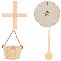 Set di Accessori per Sauna 4 pcs Marrone 42023676