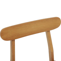 Sedia da pranzo 2 pcs Naturale Legno Massello 42020486