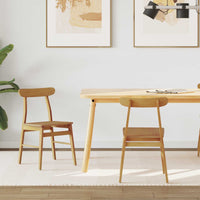 Sedia da pranzo 2 pcs Naturale Legno Massello 42020486