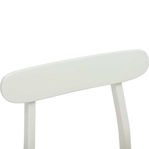 Sedia da pranzo 2 pcs Bianco e Naturale Legno Massello 42020488