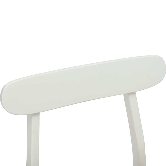 Sedia da pranzo 2 pcs Bianco e Naturale Legno Massello 42020488