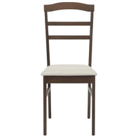 Sedia da pranzo 2 pcs Marrone chiaro e chiaro Legno Massello 42020492