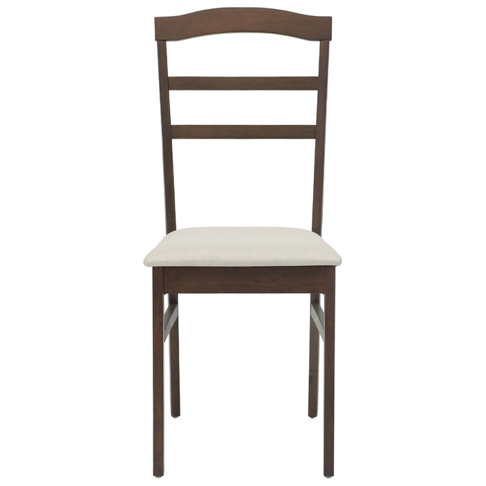 Sedia da pranzo 2 pcs Marrone chiaro e chiaro Legno Massello 42020492