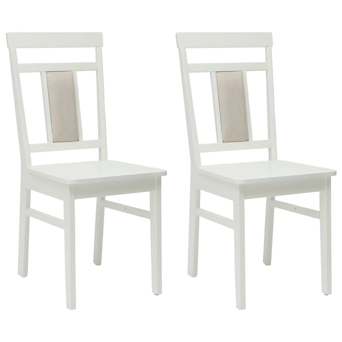 Sedia da pranzo 2 pcs Bianco Legno Massello 42020507