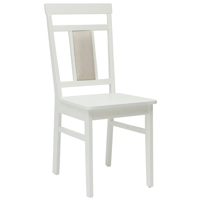 Sedia da pranzo 2 pcs Bianco Legno Massello 42020507