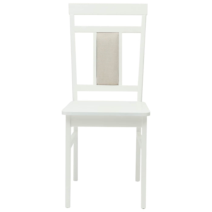 Sedia da pranzo 2 pcs Bianco Legno Massello 42020507