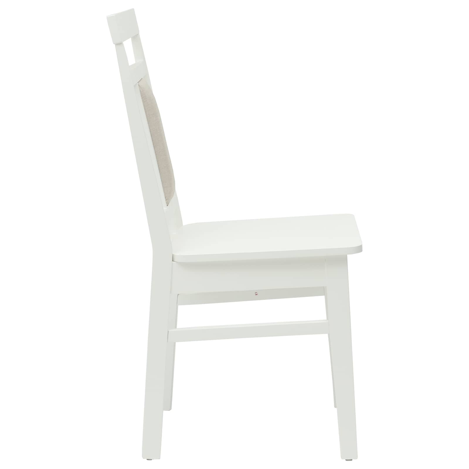 Sedia da pranzo 2 pcs Bianco Legno Massello 42020507