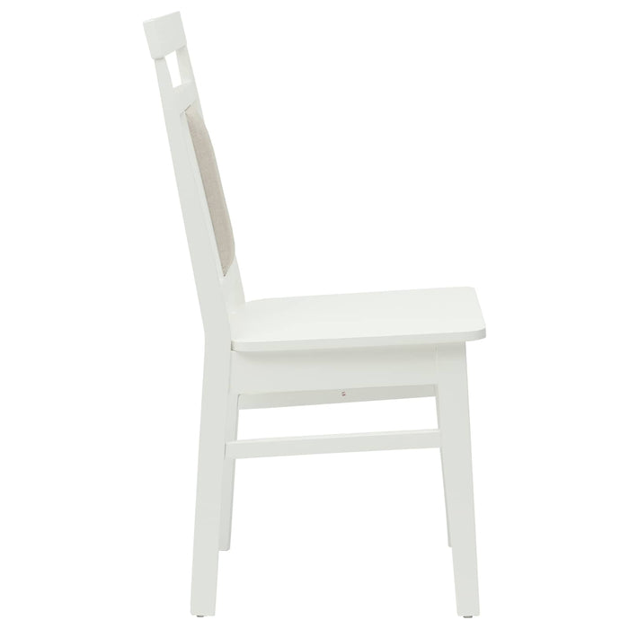 Sedia da pranzo 2 pcs Bianco Legno Massello 42020507