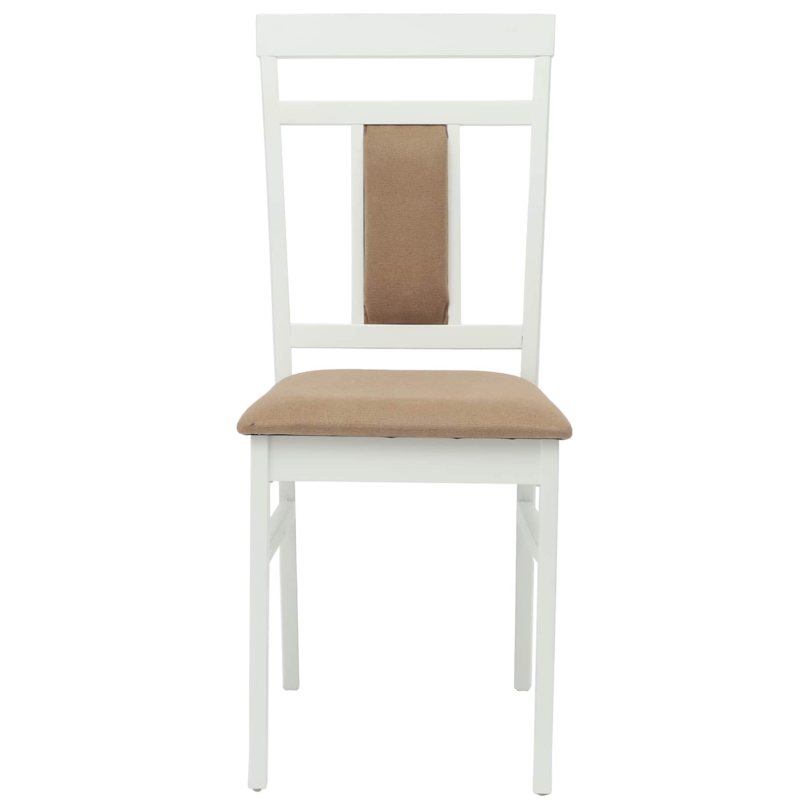 Sedia da pranzo 2 pcs Bianco e marrone Legno Massello 42020508