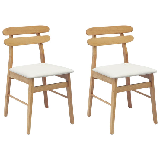 Sedia da pranzo 2 pcs Naturale e chiaro Legno Massello 42020512