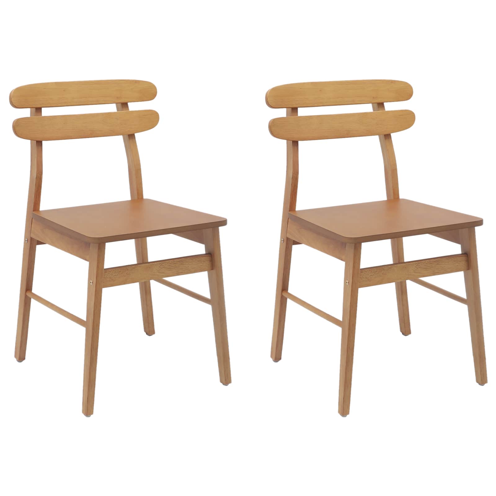 Sedia da pranzo 2 pcs Naturale Legno Massello 42020513