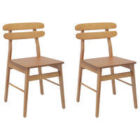 Sedia da pranzo 2 pcs Naturale Legno Massello 42020513