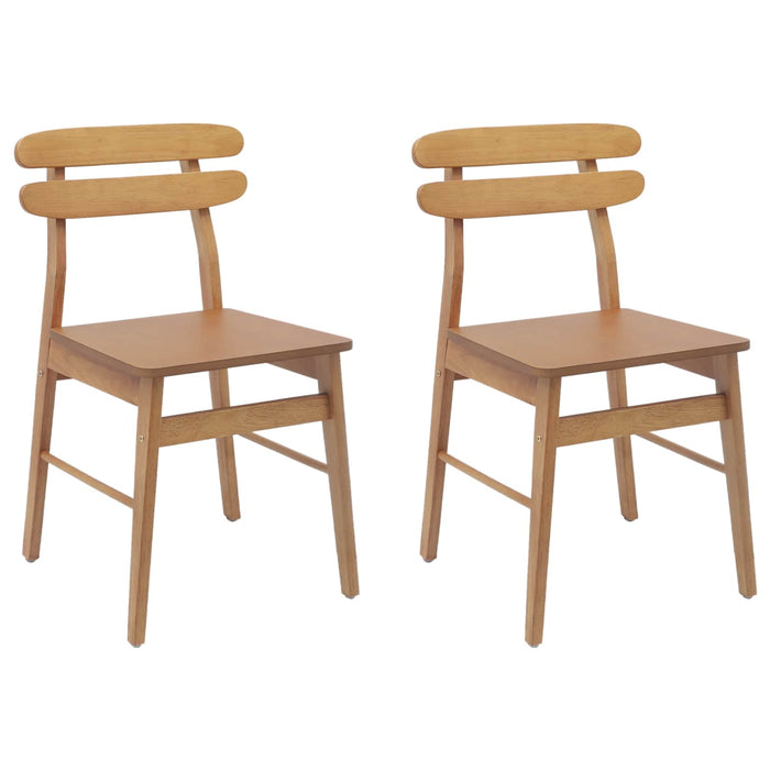 Sedia da pranzo 2 pcs Naturale Legno Massello 42020513