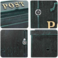 Cassetta Postale da Muro con porta Verde 29 x 13 x 41 cm 42023496