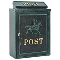 Cassetta Postale da Muro con porta Verde 29 x 13 x 41 cm 42023496