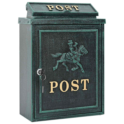 Cassetta Postale da Muro con porta Verde 29 x 13 x 41 cm 42023496