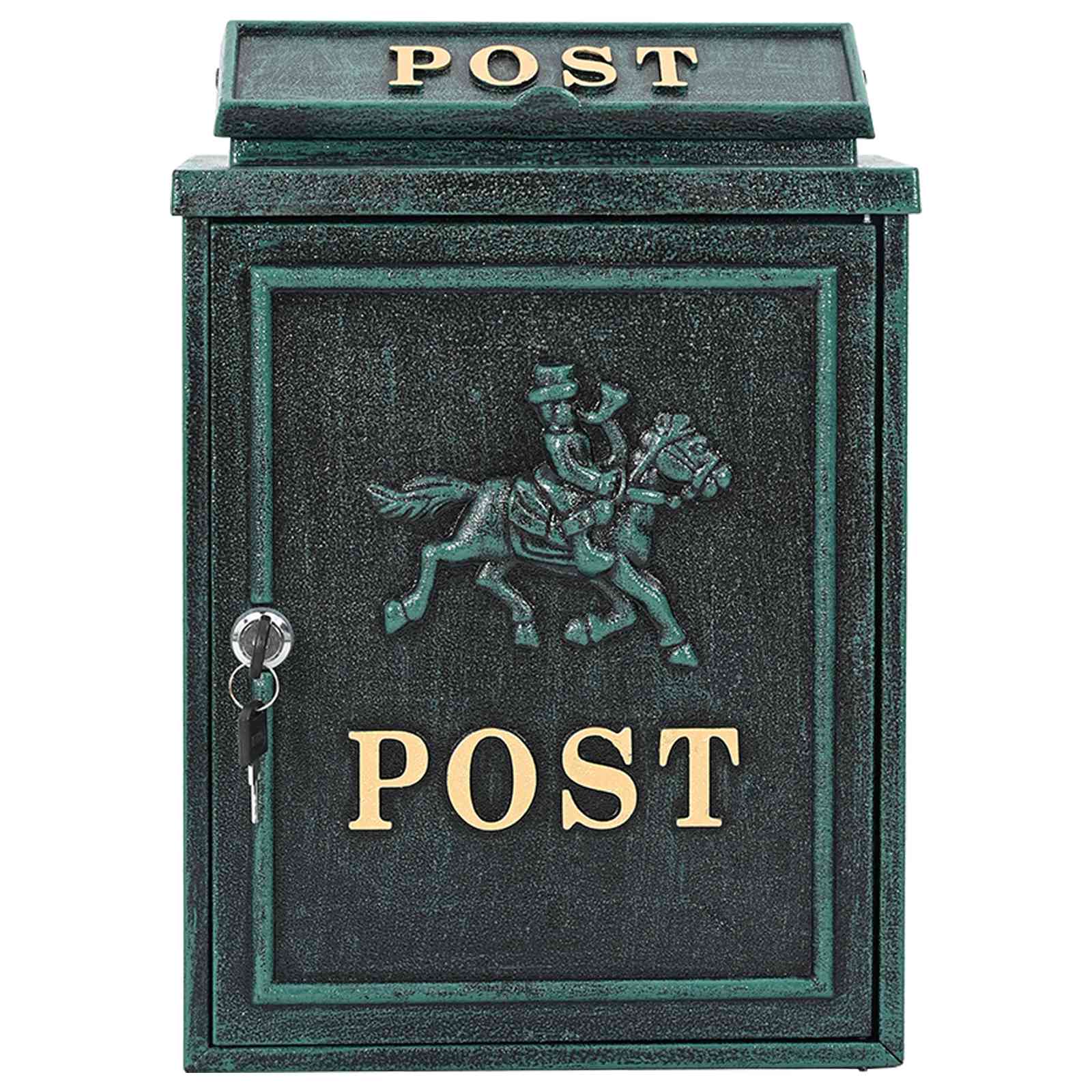 Cassetta Postale da Muro con porta Verde 29 x 13 x 41 cm 42023496