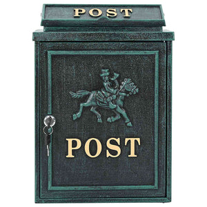 Cassetta Postale da Muro con porta Verde 29 x 13 x 41 cm 42023496