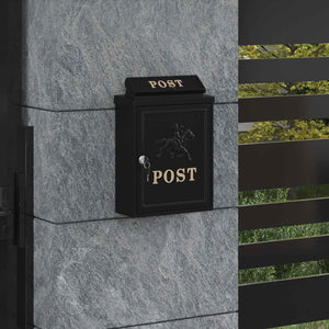 Cassetta Postale da Muro con archiviazione Nero 29 x 13 x 41 cm 42023497