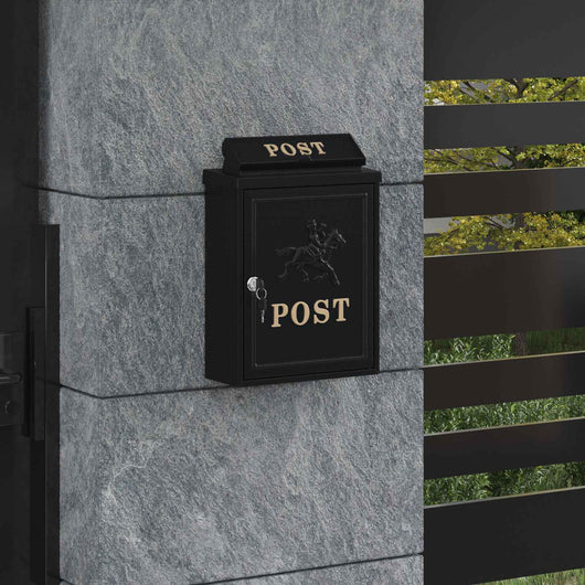 Cassetta Postale da Muro con archiviazione Nero 29 x 13 x 41 cm 42023497