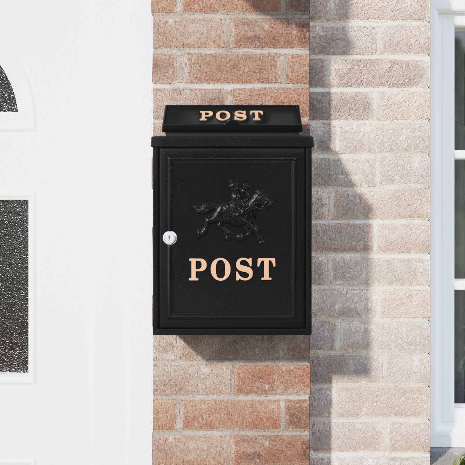 Cassetta Postale da Muro con archiviazione Nero 29 x 13 x 41 cm 42023497
