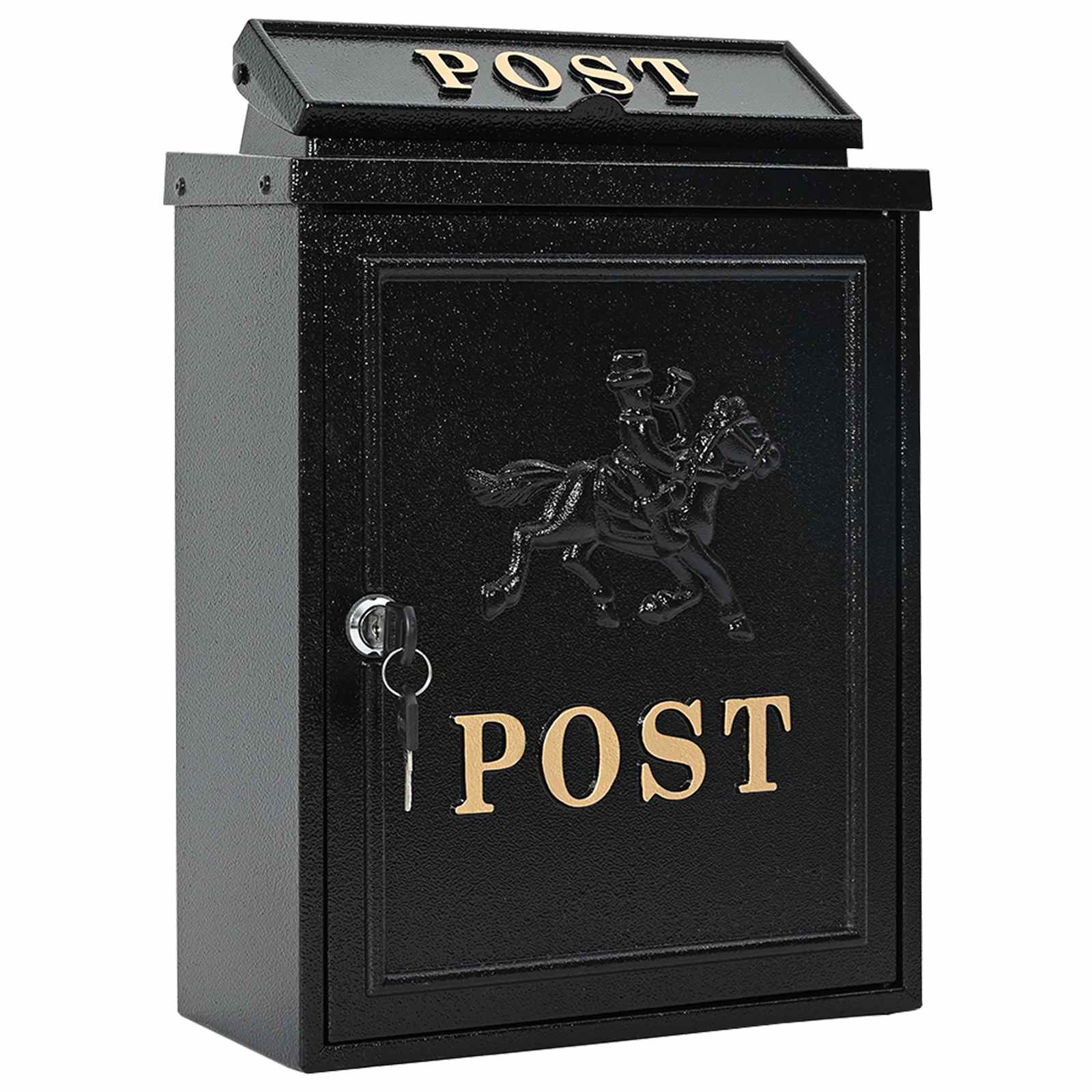 Cassetta Postale da Muro con archiviazione Nero 29 x 13 x 41 cm 42023497