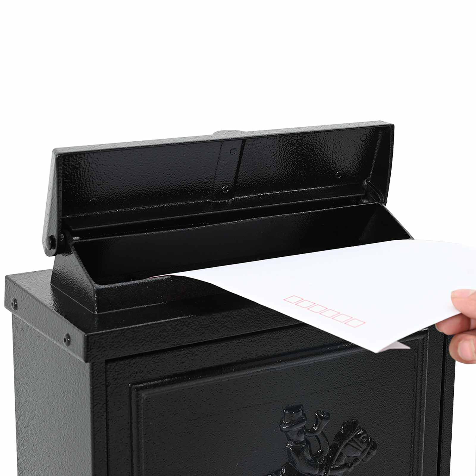 Cassetta Postale da Muro con archiviazione Nero 29 x 13 x 41 cm 42023497