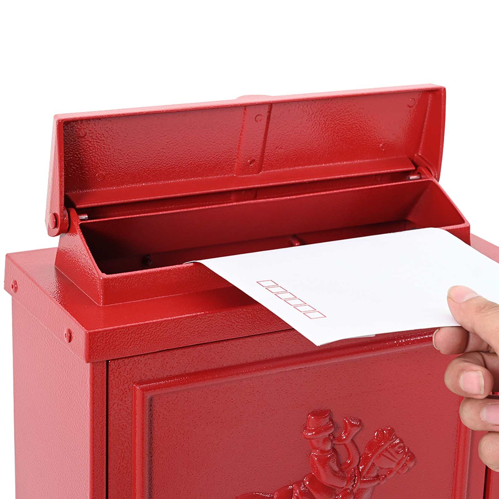 Cassetta Postale da Muro con porta Rosso 29 x 13 x 41 cm 42023498