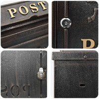 Cassetta Postale da Muro con porta Bronzo 29 x 13 x 41 cm 42023499