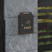 Cassetta Postale da Muro con porta Bronzo 29 x 13 x 41 cm 42023499