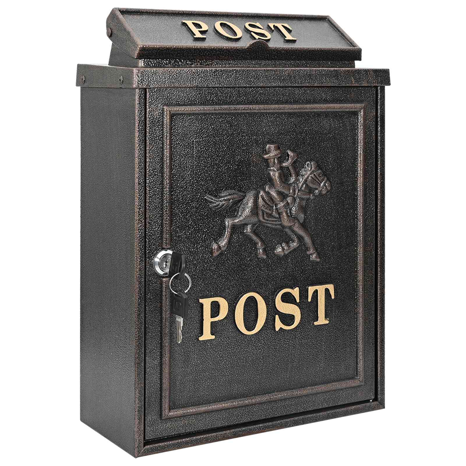 Cassetta Postale da Muro con porta Bronzo 29 x 13 x 41 cm 42023499