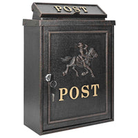 Cassetta Postale da Muro con porta Bronzo 29 x 13 x 41 cm 42023499