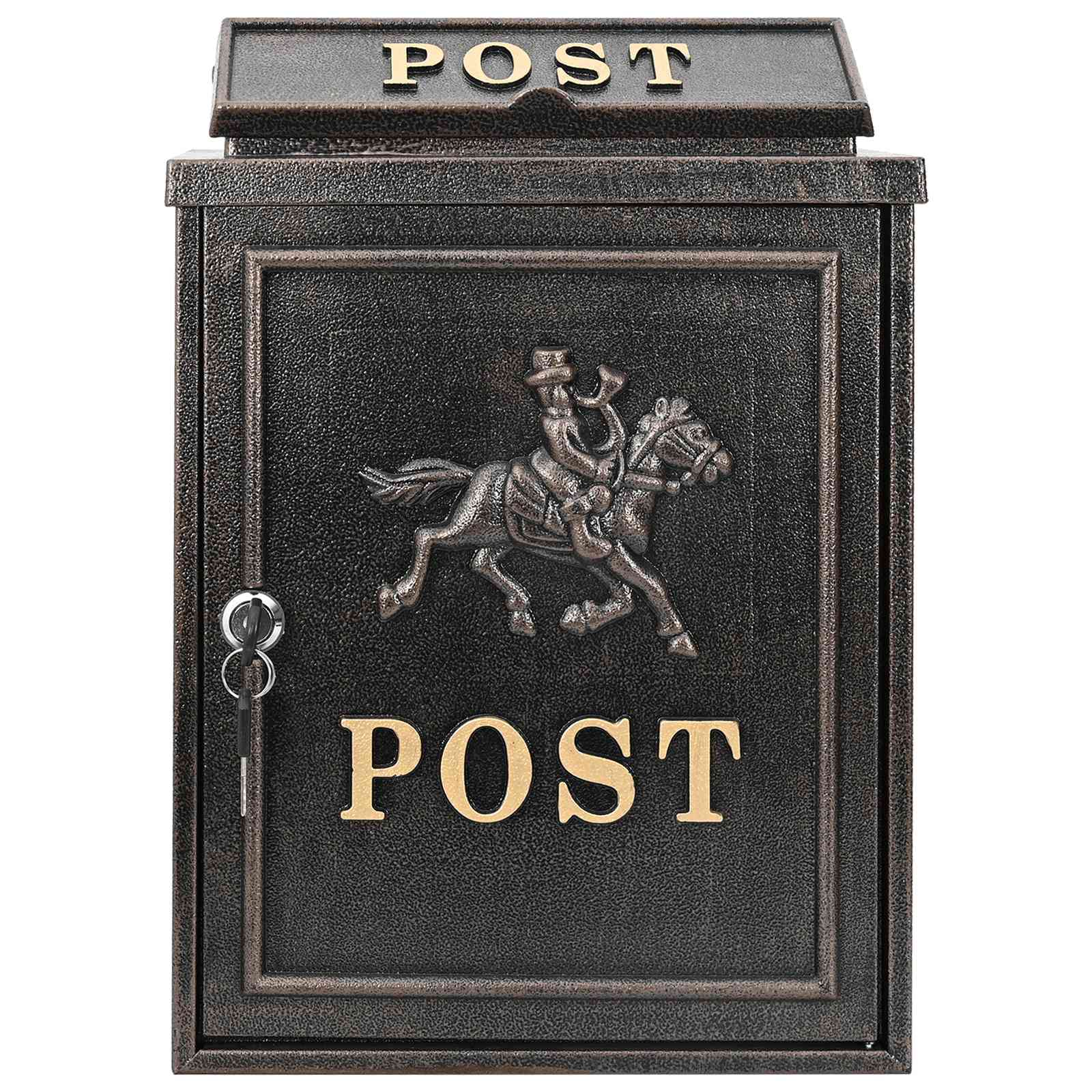 Cassetta Postale da Muro con porta Bronzo 29 x 13 x 41 cm 42023499
