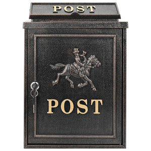 Cassetta Postale da Muro con porta Bronzo 29 x 13 x 41 cm 42023499
